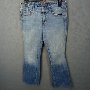7 For All Mankind women's blue jeans tag sz 26 (actual 30x30) rise 8". Gb501pm